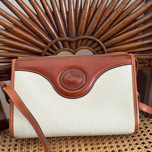 Dooney & Bourke Cream and Tan Crossbody Bag